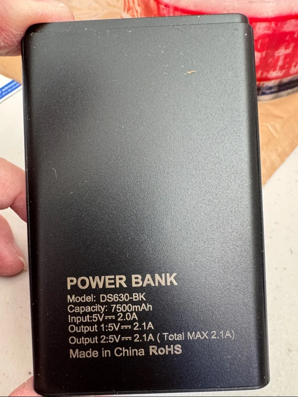 Portable Power Bank - Black or Blue